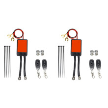 2X Interrupteur Universel de Batterie de Moto 12 V 300 A avec 2 Interrupteurs de Déconnexion Intelligents Télécommandés