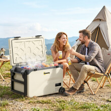 Outsunny Compressor Car Fridge Freezer, Camping Refrigerator w/ App Control