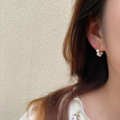 (Gold) Pearl Earrings for Wedding & Party 2