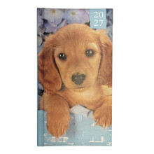 2027 Slimline Hardback Week To View Diary 0344 - Labrador Puppy