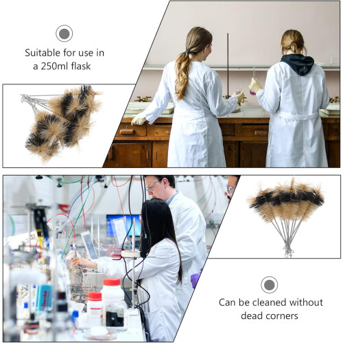 Escova de garrafa de laboratório de 30pcs Escova de limpeza útil para experimentos de laboratório 2