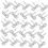 30pcs prata 3d Bowknot e borboleta prego Studs prego metal oco charmes strass 1