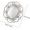 30pcs liga broche base biselas conjunto com acabamento prata Vintage e 30 cúpulas de vidro 2