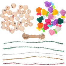 Decorações de contas de madeira de Natal do boneco de neve DIY contas de madeira para artesanatos pendurados ornamentos