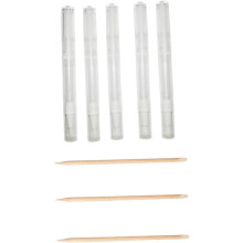 8pcs madeira bastão arte das unhas ferramenta de design garrafa de remoção de esmalte das unhas manicure bastões tubo de óleo da cútica