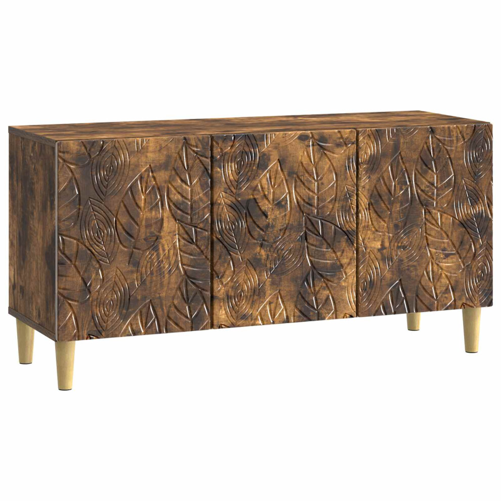 Vidaxl Tv Cabinet 99 X 34.5 X 50 Cm Smoked Oak Engineered Wood