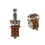 2Pcs Ohm Push Pull Potentionmeter Brass Metric Split Standard Shaft Volume Tone  Electric Guitar B250K 6