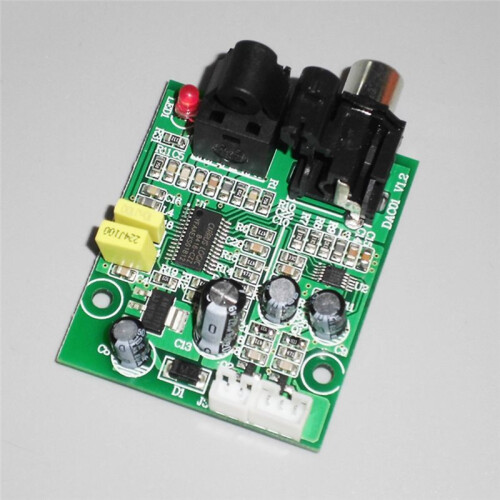 For DAC Digital Decoder CS8416+CS4344 Optical Fiber Coaxial Digital Signal Input Stereo Audio Output Decod 2