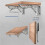 2pcs Brushed Stainless Steel 14 Inch Folding Angle Bracket Triangle Shelf Heavy Support Adjustable Wall Mounted Bench 3
