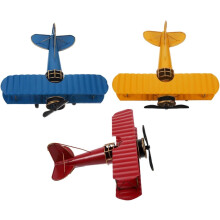 Vintage avião decoração avião metálico set ornamental para casa sala de jantar cor assortida