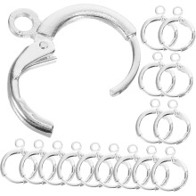 30pcs Ganchos de brinco de prata Diy jóias fazendo Kit Ganchos de brinco de metal