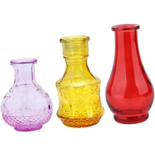 3pcs vaso de vidro vintage pequenos vasos de flores para peças centrais material de vidro de decoração viva