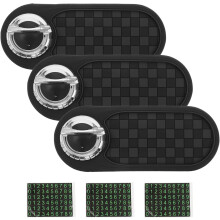 3pcs carro deslizamento tapete painel telefone suporte multifunção carro tapete organizador