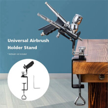 Universal Airbrush Holder Stand Dual Airbrush Holder Clip- Table Stand with Universal Airbrush Set