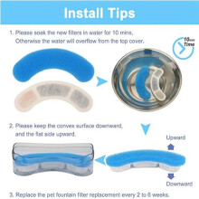 Lot de 24 Filtres de Rechange pour Fontaine à Eau pour Animaux WF050/WF060: Filtre à Charbon Actif pour Distributeur Automatique D'Eau pour Animaux