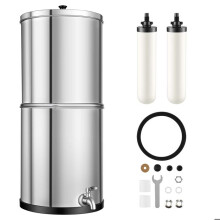 Sistema de Filtração de Água por Gravidade 11,36 L-Duoku-com Fonte Filtrante, Ideal para Camping, Projetado para Reduzir o Chumbo