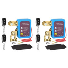 2X Conjunto de Interruptores de Desconexão de Bateria de Controle Remoto de Carro 12V 500A, Proteção Contra Vazamento de Terra, Conjunto de