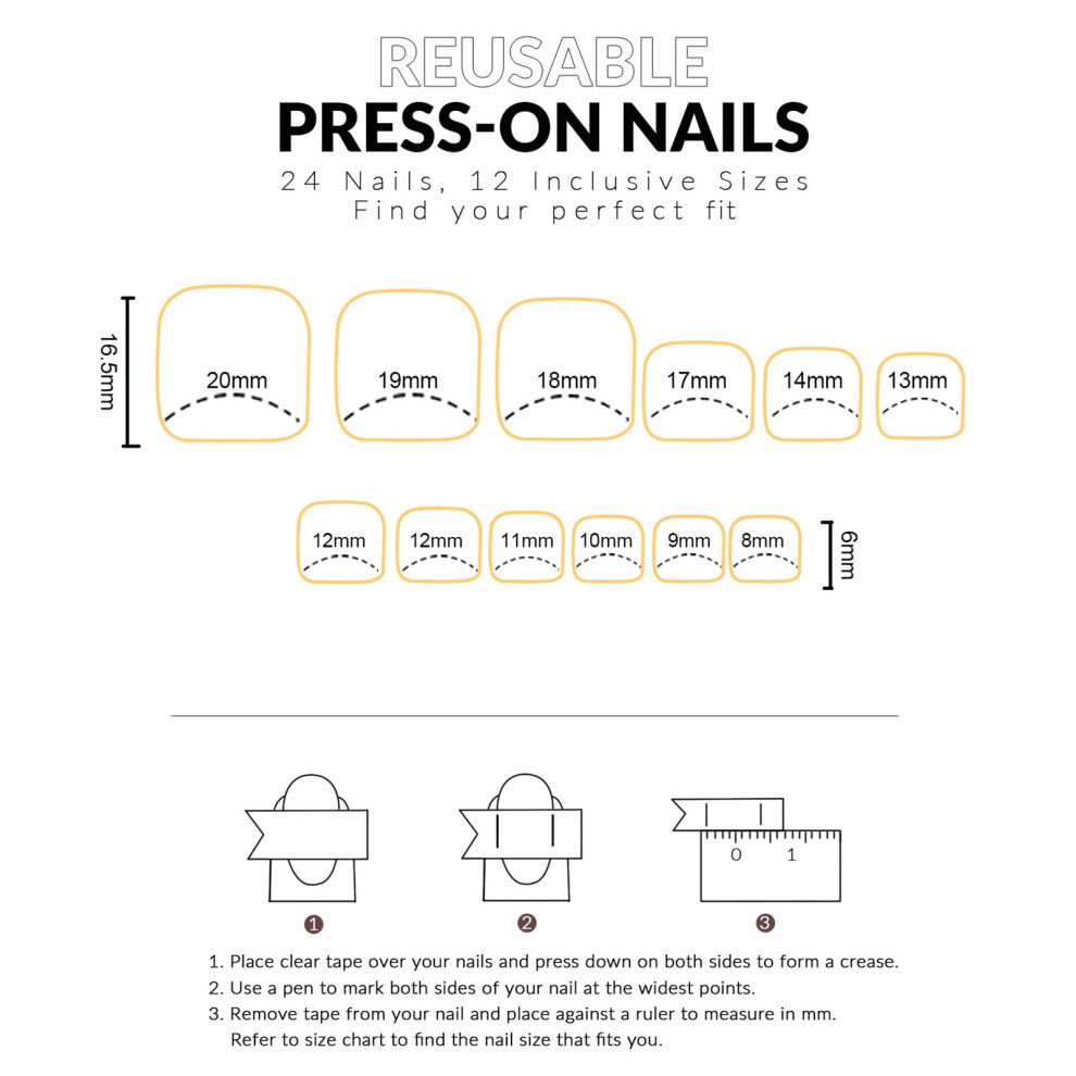 Dcph-Clothing Colorful Striped Square French False Nails