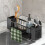 Kitchen Sink Organizer Rack - Plastic Self-Draining Shelf for Soap, Sponge, Dishcloth, Towel, with Filter Basket B 7