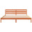 VidaXL vidaXL Bed Frame with Headboard Wax Brown 200 x 210 cm Solid Pine Wood 2