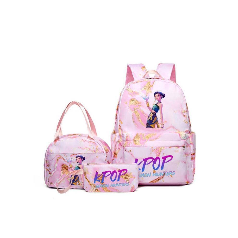 (F2, Ship According To Picture) Girls Backpack School Bag Digital Print Large Capacity Backpack Hunter Witch Set Of 3 New Kids Backpack-image