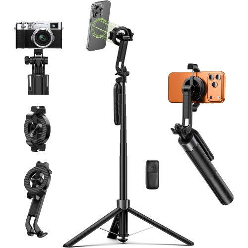 Magnetic Selfie Stick Tripod 360° Mobile Phone Holder Stand - Bluetooth Remote