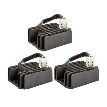 3X Universal 4 Wire Full Wave Black Motorcycle Regulator Rectifier 12V Bike Quad