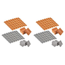400Pcs Roof Tiles Building Set Miniature Tiles Dollhouse Shingles Fake Tile Landscape Garden Diorama Roofing