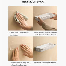 Wall-Mounted Kitchen Storage Rack with Drainage Cloth and Dishwashing Towel Holder - Space-Saving, Easy to Install