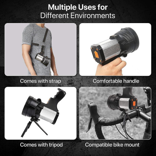 Ultra Powerful Usb Rechargeable Led Flashlight High Power Waterproof Flashlight