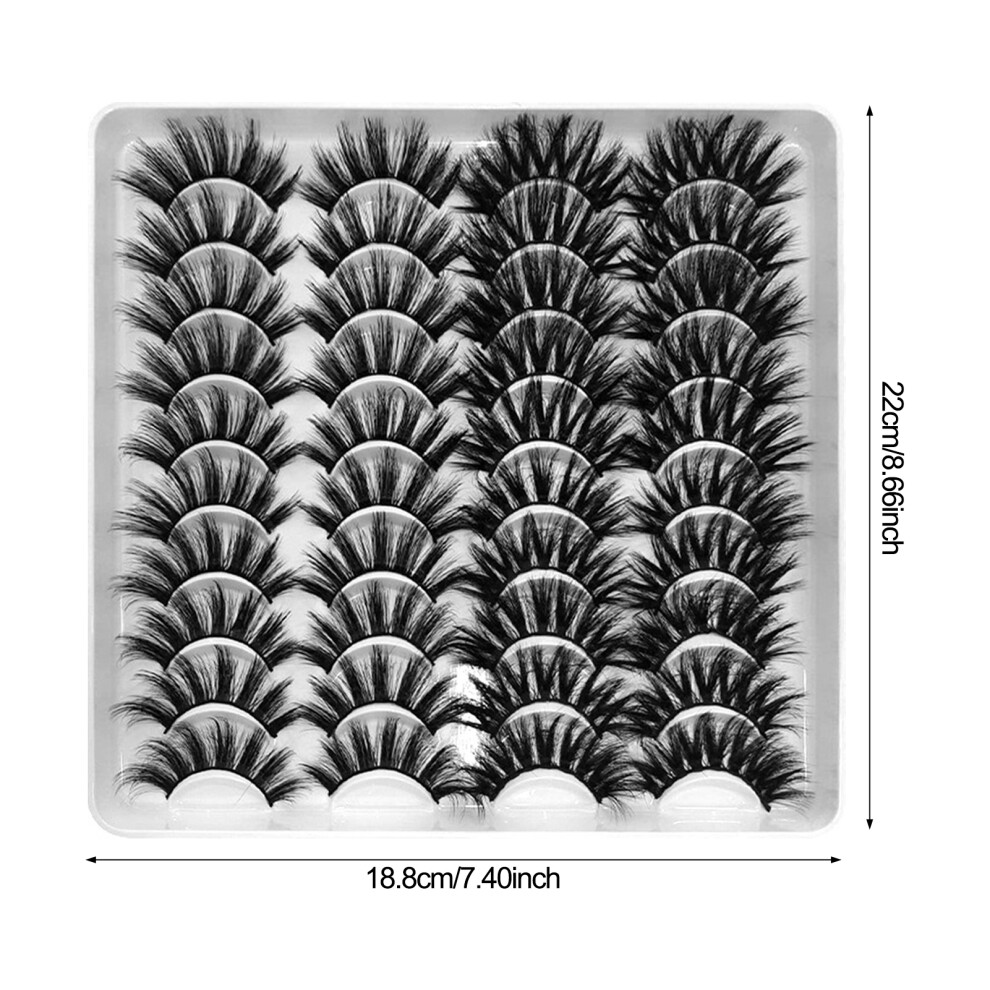 Bright-Home (Yp201) 20 Pairs Curling Up Grafting Eyelashes Multilayered Bushy Curling Up Lashes Cosplay Makeup Diy Eyelashes