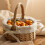 Mini Woven Basket with Handle Bread Basket for Candy Favors Harvesting 1