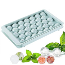 1 Pcs Blue Round Ice Cube Tray, Freezer Ice Ball Maker Mold, Mini Circle Ice Cube Tray, Sphere, Tea