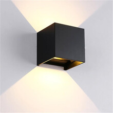 LED Wall Light, 6w Warm White, Outdoor Lighting, Black