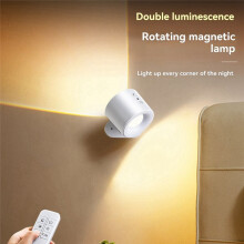 Nail-Free Double- Warm Light Wall Lamp Home Bedroom Bedside Lamp Corridor Advanced Atmosphere Nightlight White