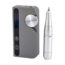 45000rpm Nail Drill Set Electric Nail Drill Machine Nail Polishing Machine with Nail Drill Bits Nail File Drill Set metallic gray
