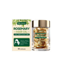 Moxirea Rosemary Hair Oil Capsules Gentle Moisturizing Smooth Shiny Hair Daily Hair Oil 60 Counts