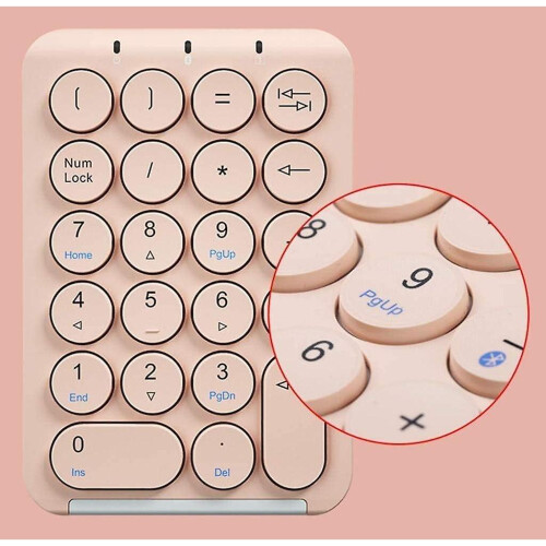 Mini Bluetooth Wireless Numeric Keypad Pink
