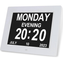 Alzheimer's Clock Clock with Day And Date for Elderly Calendar Digital Alarm