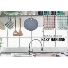 Set of 4 Silicone Trivets - Light Gray