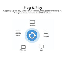 External Usb 3.0 Slim Dvd Rw Cd Writer Drive Reader Burner Player for Laptop Pc