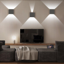 12W Cube LED Outdoor Wall Lamps,up and Down Adjustable Light Beam,Waterproof IP65 for Outdoor Wall L