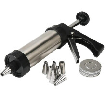 22 Piece Set Multifunctional Stainless Steel Decorating Gun, Hand Pressing Biscuit Machine, Diy Baki