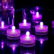 12pcs Submersible Led Light, Pink Waterproof Flameless Candle Tealights,underwater Pool Lights