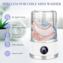 Portable Mini Washing Machine Usb Powered 1L Capacity Small Folding Washer Compact Travel Laundry M
