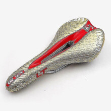 Bicycle saddle road mountain bike riding gel shock-absorbing bicycle accessories gold red
