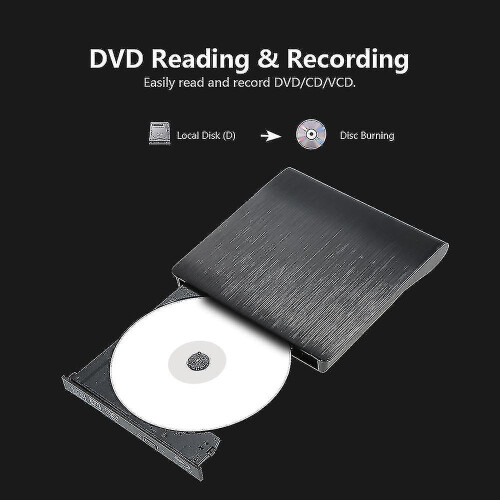 External Usb 3.0 Slim Dvd Rw Cd Writer Drive Reader Burner Player for Laptop Pc