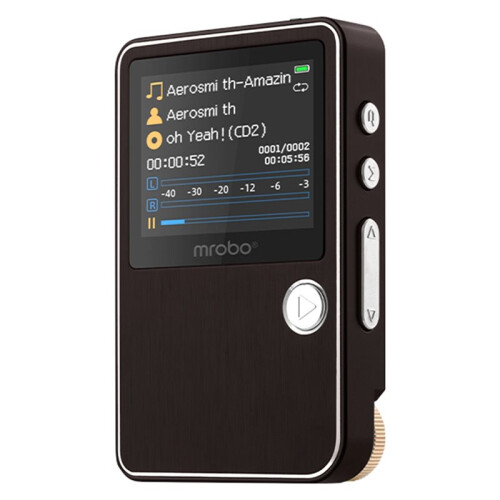 Mrobo 32G Memory HiFi Music Player Hardware-Level DAC Decoding MP3 Player 1.77-Inch Scroll Wheel Control Lossless Audio Player