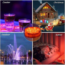 LED Pool Lamp Submersible LED Lights, Lighting Time 30-50 hours IP68 waterproof 16 RGB Colors Change