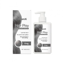 GleamXi Gray Color Locking Shampoo Moisturizing Silky Hair Lightweight Even Dyeing Fashion Shade (250ml)